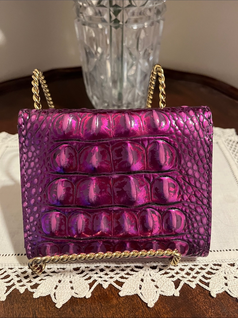 Like new! Brahmin pinkish purple Veronica small wallet. - Picture 2 of 4